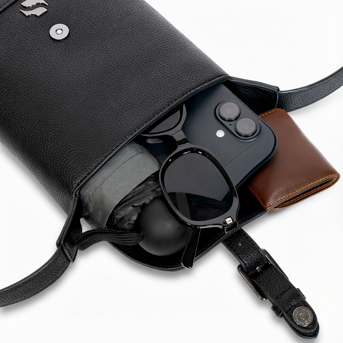 Shigetsu MICHI Leather Sling Bag  for Men