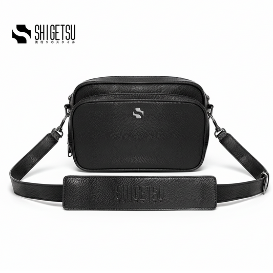 Shigetsu MORI Leather Sling Bag Crossbody Bag for Men
