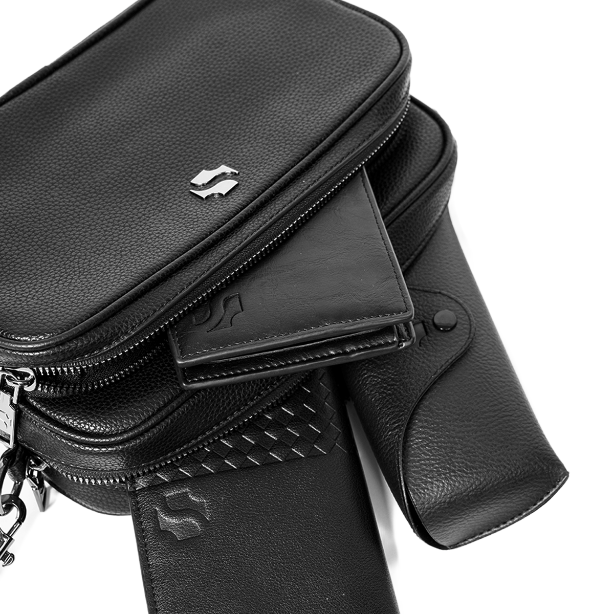 Shigetsu MORI Leather Sling Bag Crossbody Bag for Men