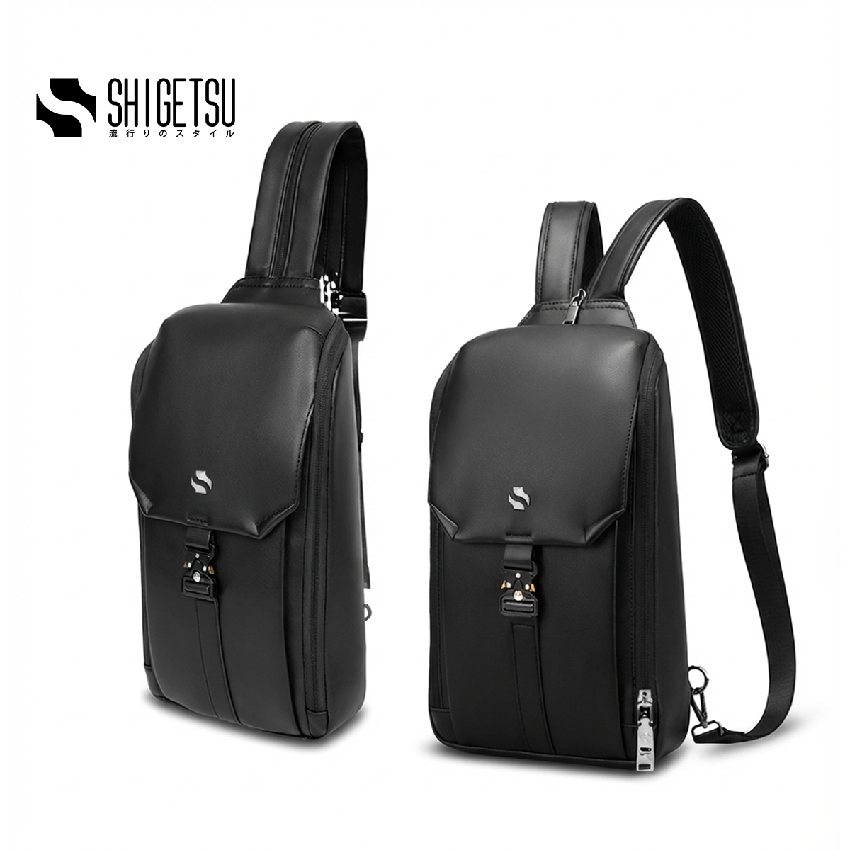 Shigetsu MUSASHI Leather Sling Bag For Men