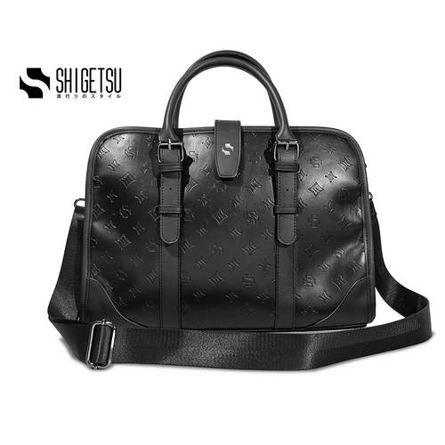 Shigetsu NAGANO Debossed Monogram Office Bag for School for Men