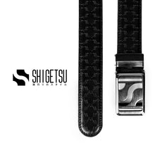 Load image into Gallery viewer, Signature Monogram HIRATSUKA Debossed Black Grey Belt for Men