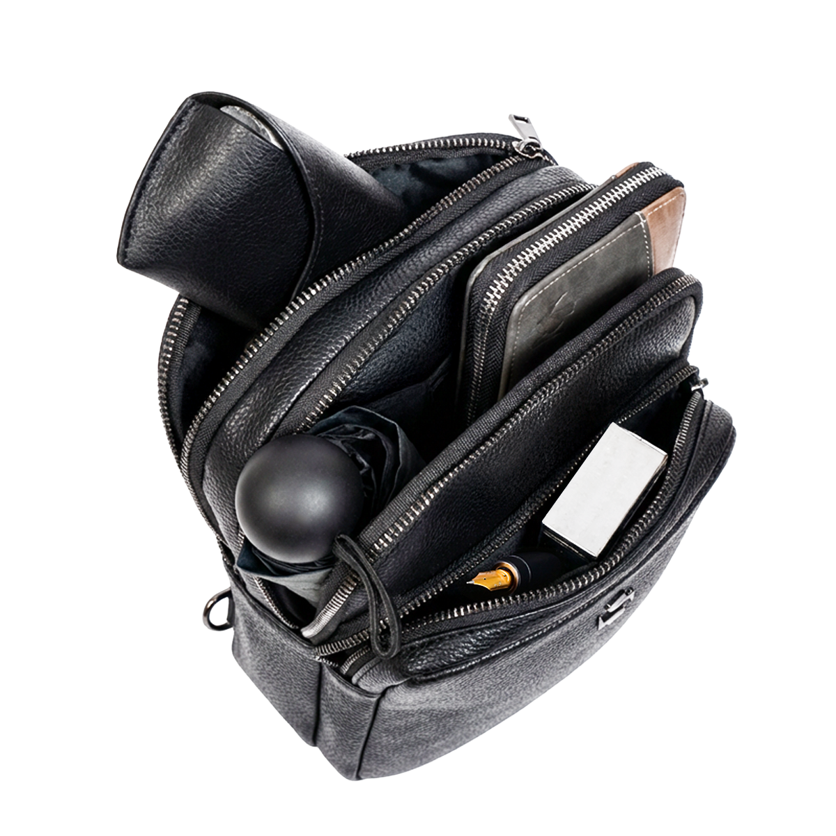 Shigetsu NAOSHIMA Leather Sling Bag For Men