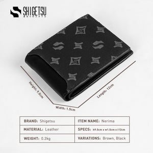 Shigetsu Signature NERIMA Monogram Leather Wallet for men