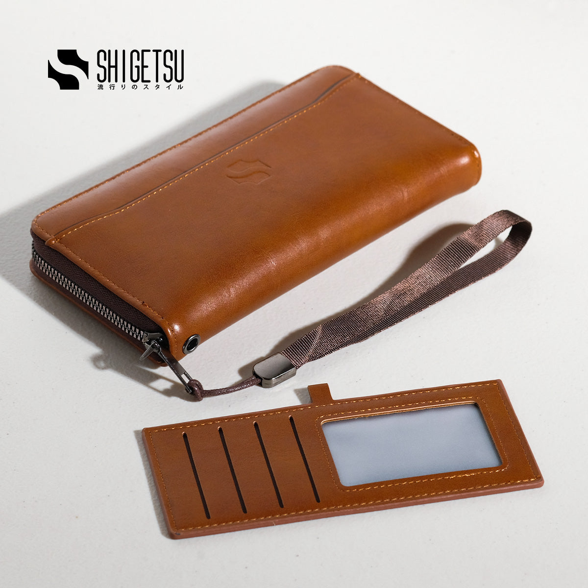 Shigetsu Ome Leather Wallet For Men Long Wallet Card Holder Card Wallet For Men Coin Purse