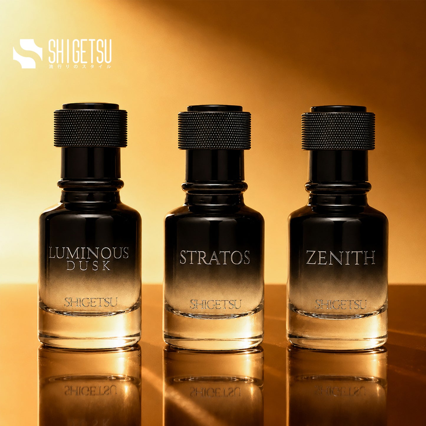 Shigetsu Golden Hour 30ml Oil Based Perfume Set for Men Long Lasting Scent Gift for Boyfriend
