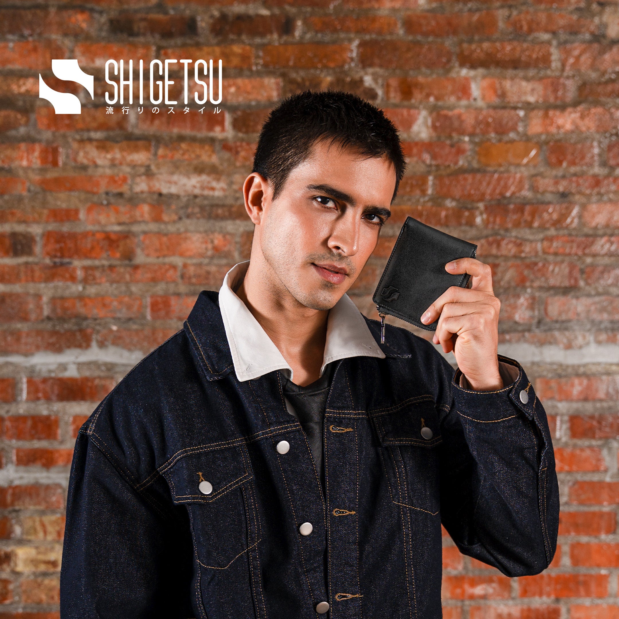 Shigetsu SAIJO Leather Bifold Wallet for Men