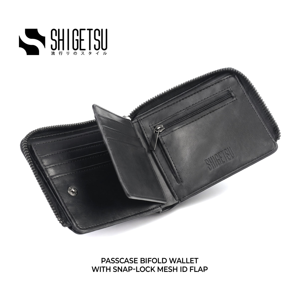 Shigetsu SAIJO Leather Bifold Wallet for Men