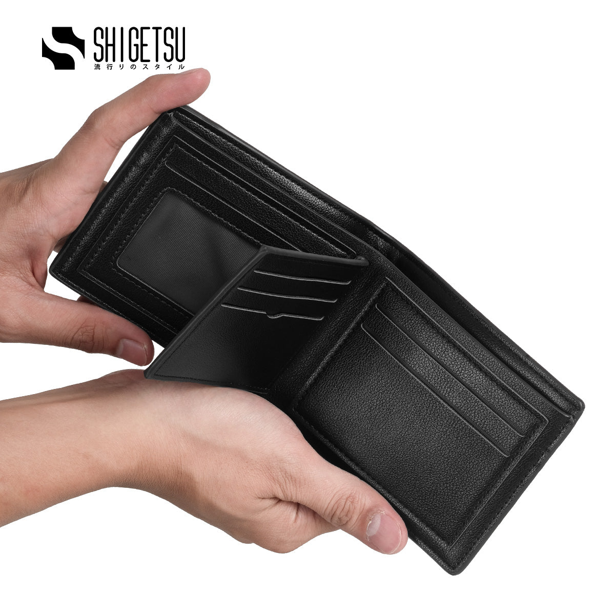 Shigetsu Signature SENNAN Monogram Leather Wallet  for men