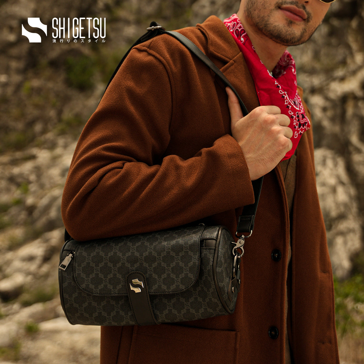 Signature ESASHI Monogram Sling Bag for School Men