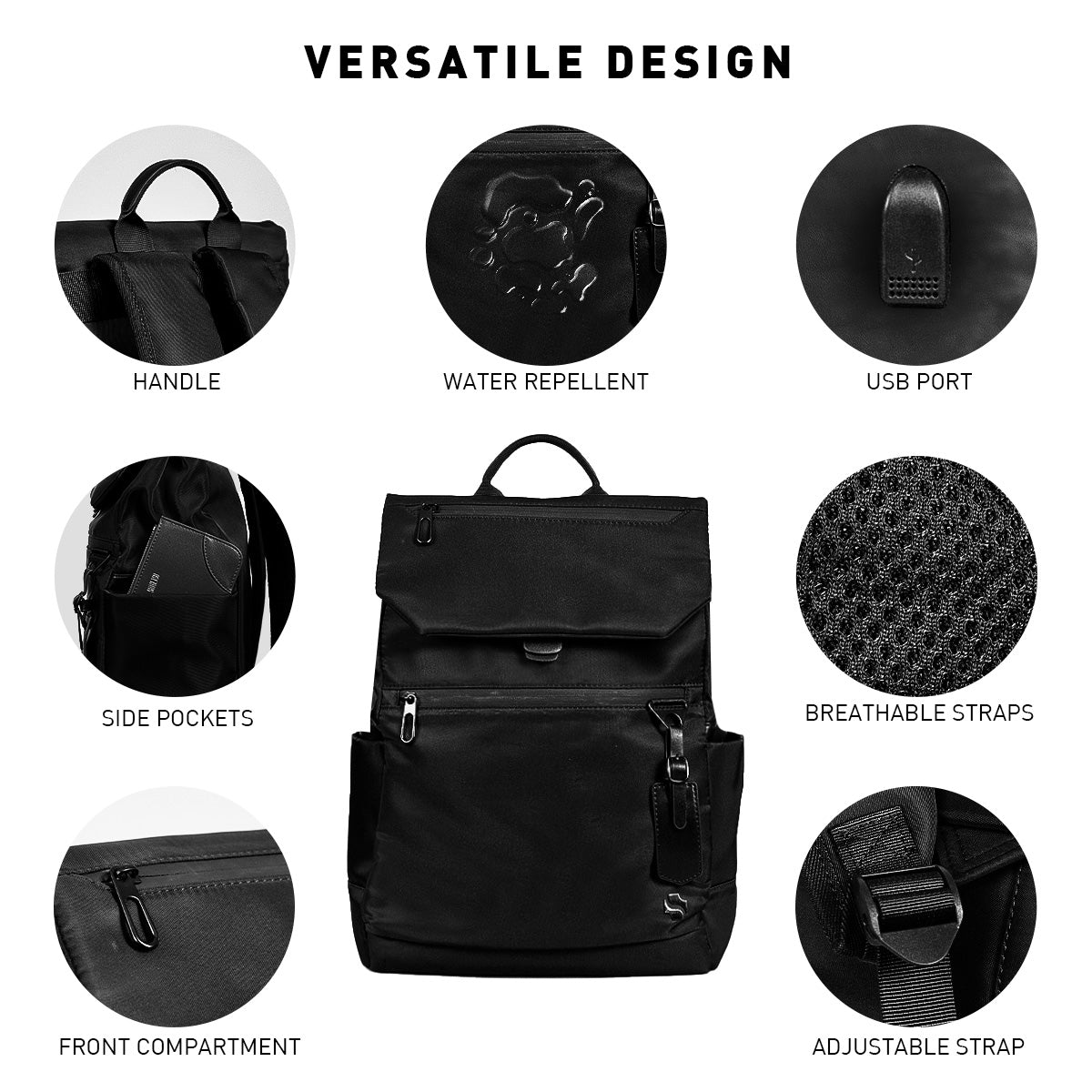 Shigetsu Pro SOKA Nylon Backpack for School Laptop Bag