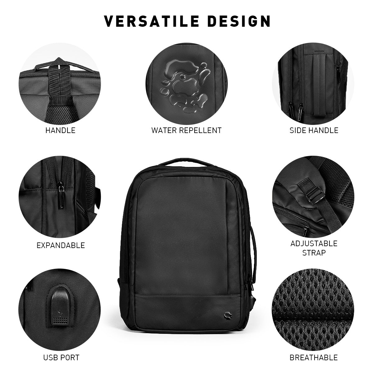 Shigetsu Pro SUWA Nylon Expandable Backpack  for School Laptop Bag