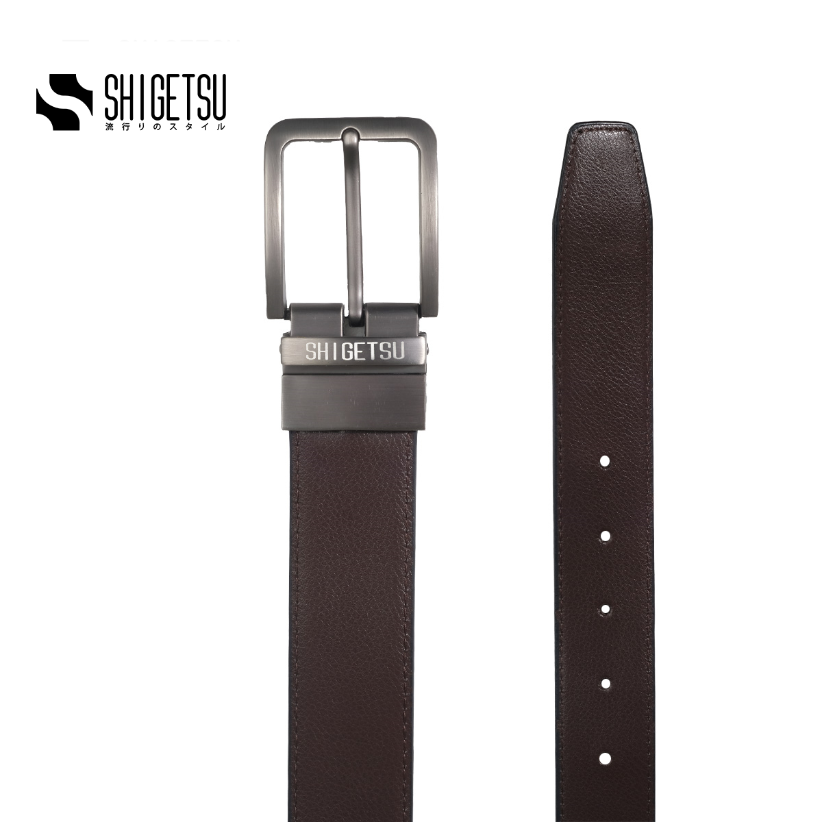Shigetsu TENRI Reversible Leather  Belt for Men
