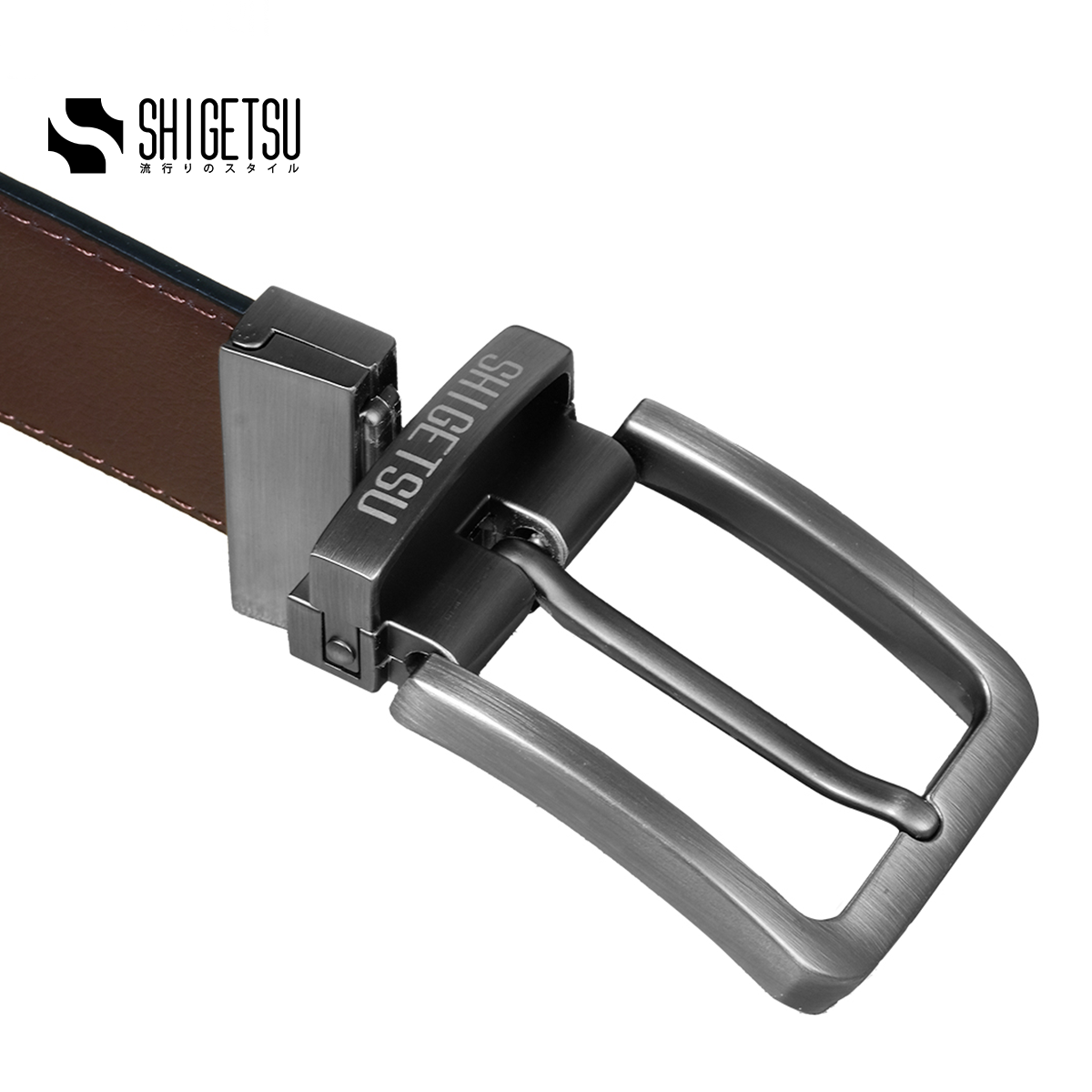 Shigetsu TENRI Reversible Leather  Belt for Men