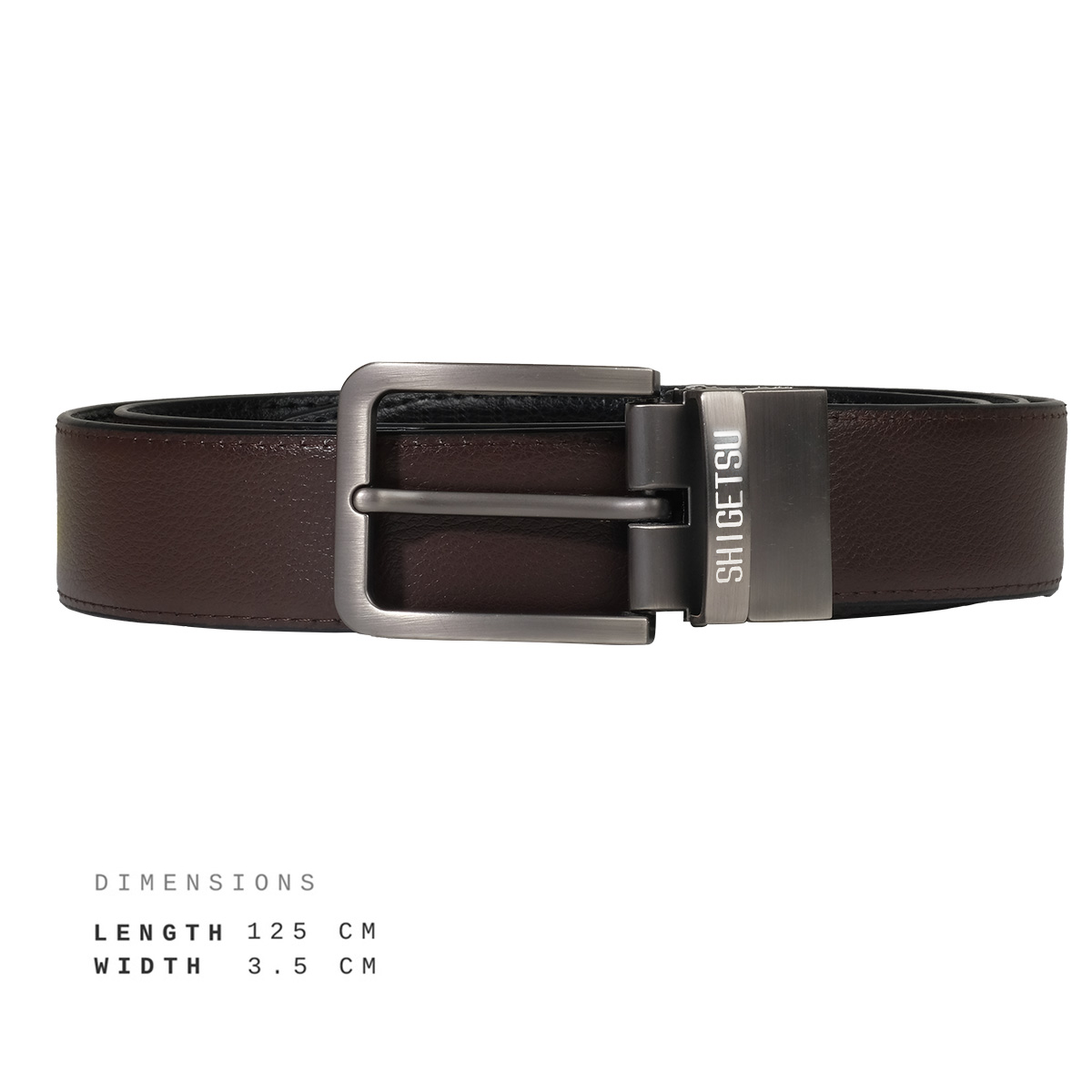 Shigetsu TENRI Reversible Leather  Belt for Men