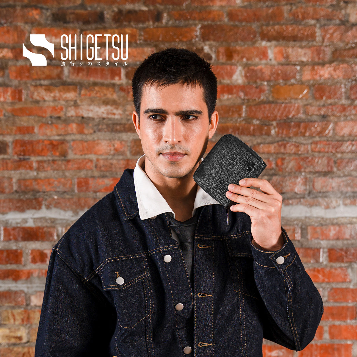 Shigetsu TOYOHASHI Leather Bifold Wallet for Men