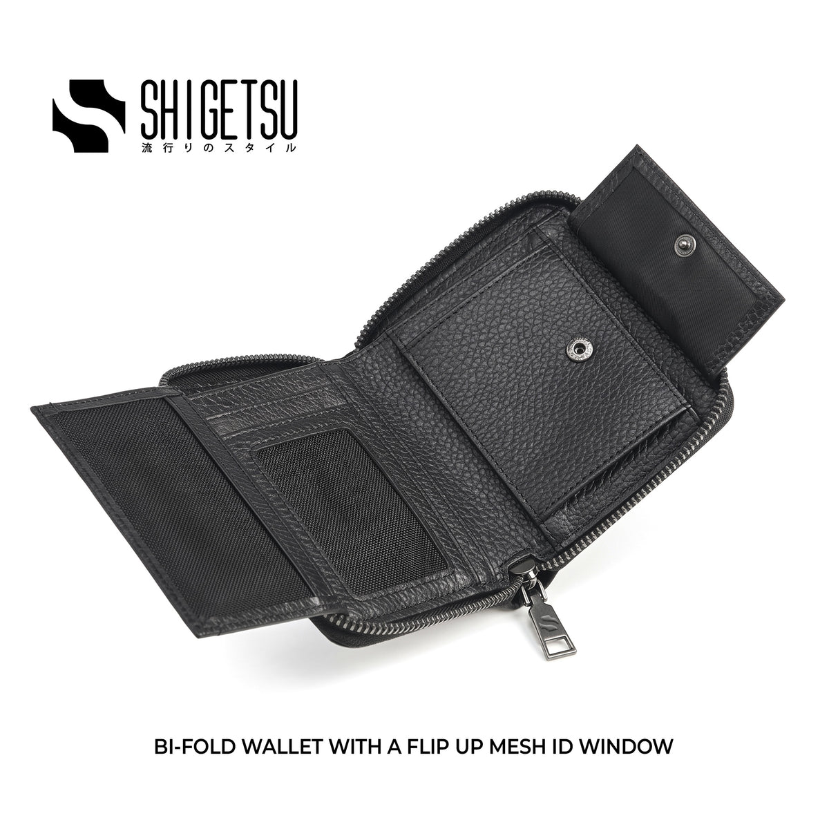 Shigetsu TOYOHASHI Leather Bifold Wallet for Men