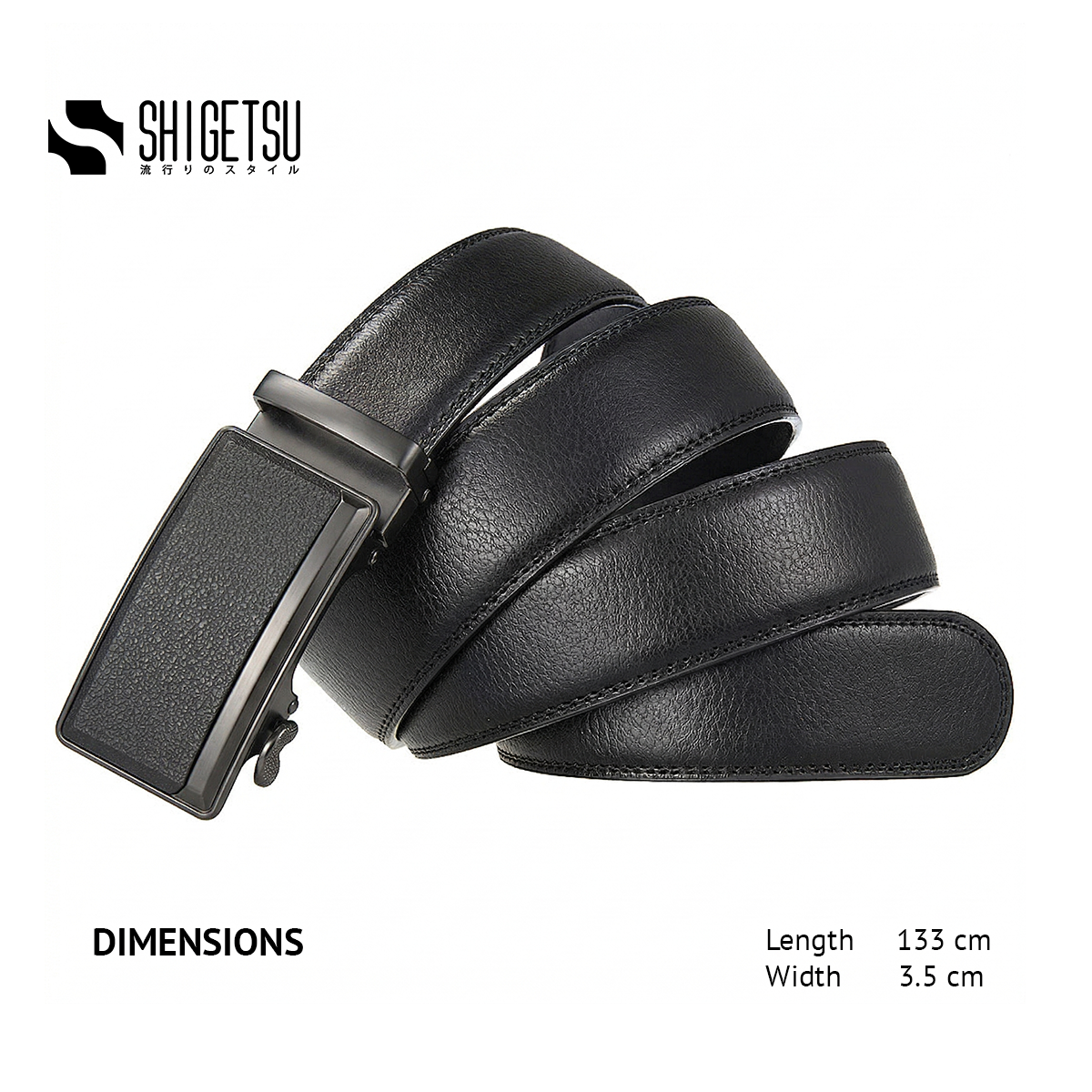 Shigetsu TSUYO Leather Belt Collection for Men