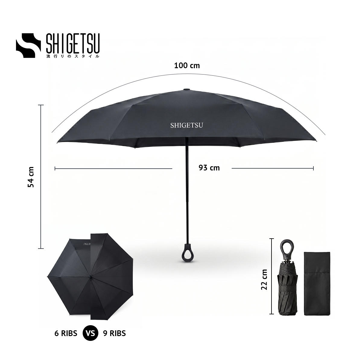 Shigetsu KASA UV Protection Manual Umbrella Retractable Folding