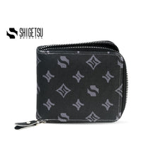 Load image into Gallery viewer, Shigetsu Signature YUBARI Monogram Leather Folding Wallet with Attached Flip Pocket for Men