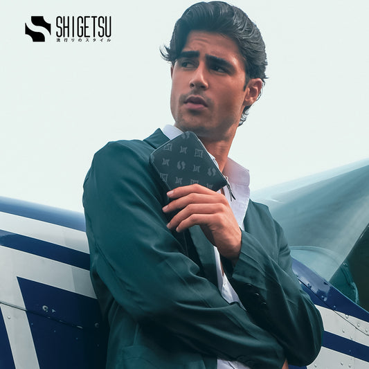 Shigetsu YUBARI Signature Monogram Wallet For Men