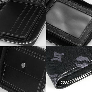 Shigetsu Signature YUBARI Monogram Leather Folding Wallet with Attached Flip Pocket for Men