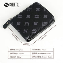 Load image into Gallery viewer, Shigetsu Signature YUBARI Monogram Leather Folding Wallet with Attached Flip Pocket for Men