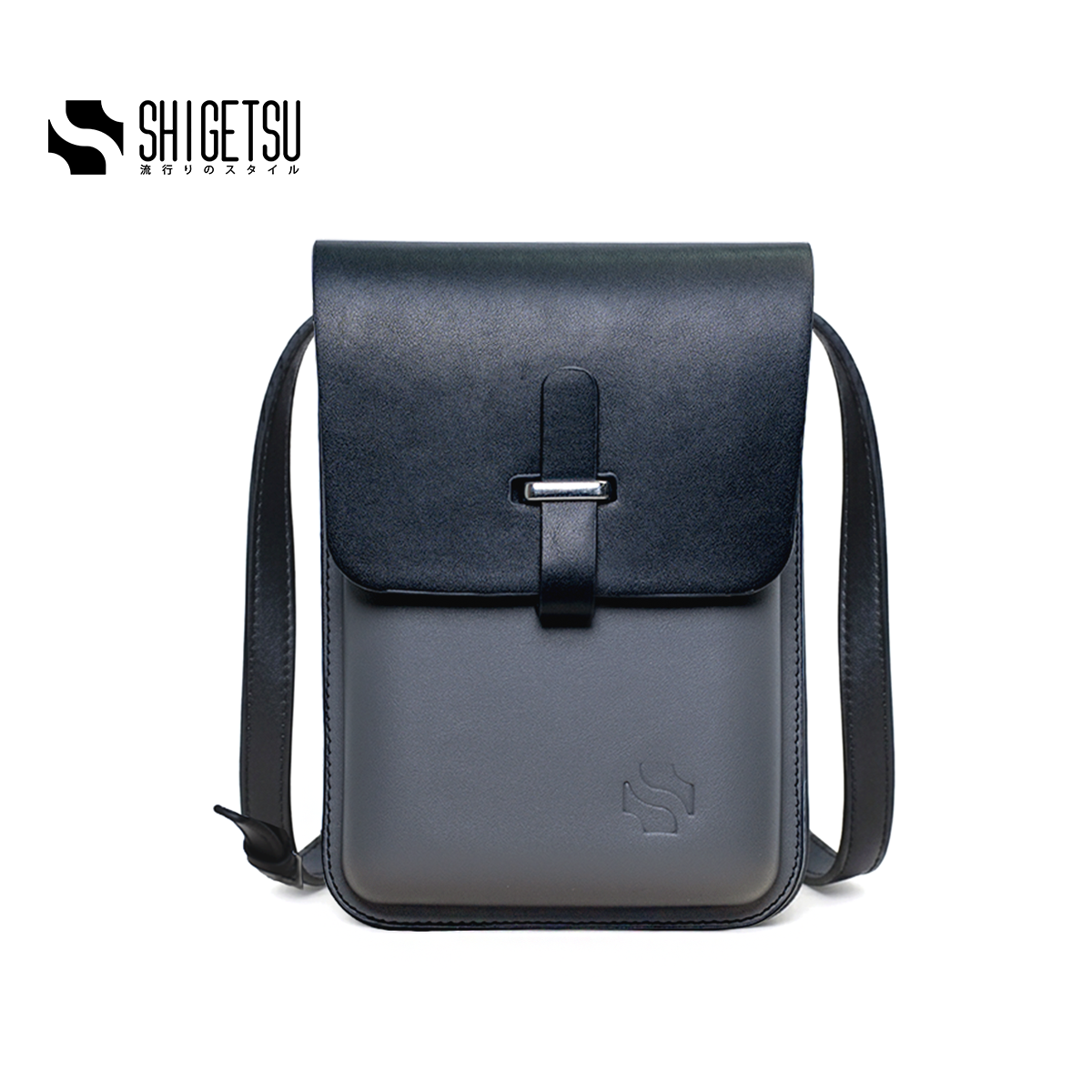 Shigetsu TAKARAZUKA Grey Bag Leather Sling Bag For Men