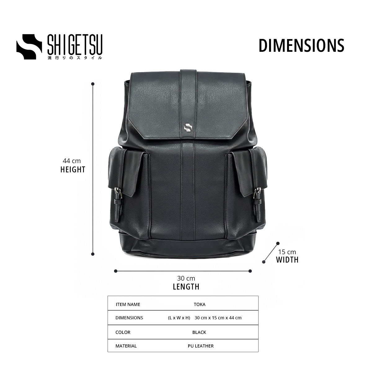 Shigetsu TOKA Leather Backpack Leather Backpack for School Bag Office Bag Casual  Mens Bagpack