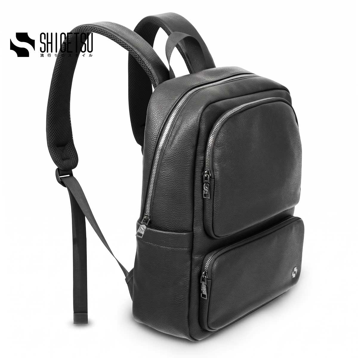 Shigetsu YATSUGA Leather Backpack Leather Backpack for School Bag Office Bag Casual  Mens Bagpack