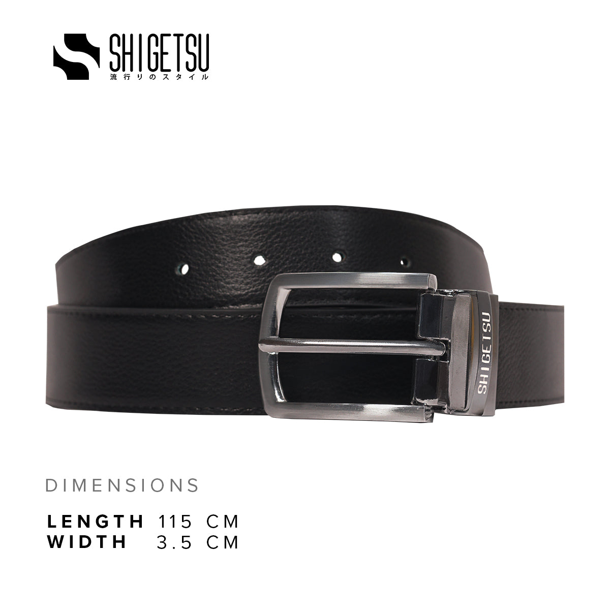 Shigetsu ASAKUCHI Reversible Leather Belt for Men original Buckle Belt