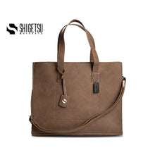 Load image into Gallery viewer, SHIMODATE Leather Tote Bag for school Men